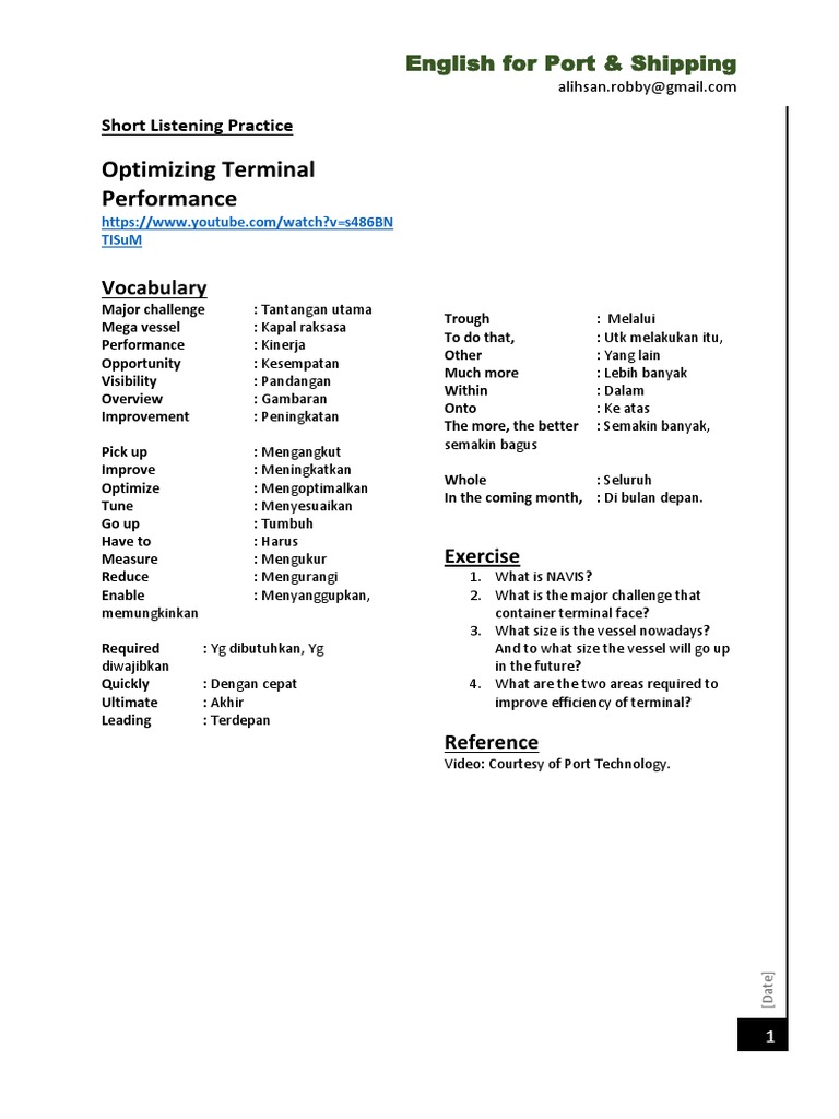 Optimizing Terminal Performance | PDF