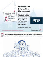 Records and Information Management: Elizabeth Adkins