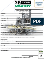 Zachry Holdinds Inc. Employment Application Form