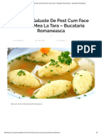 Supa de Galuste de Post Cum Face Bunica Mea La Tara - Bucataria Romaneasca - Bucataria Romaneasca PDF