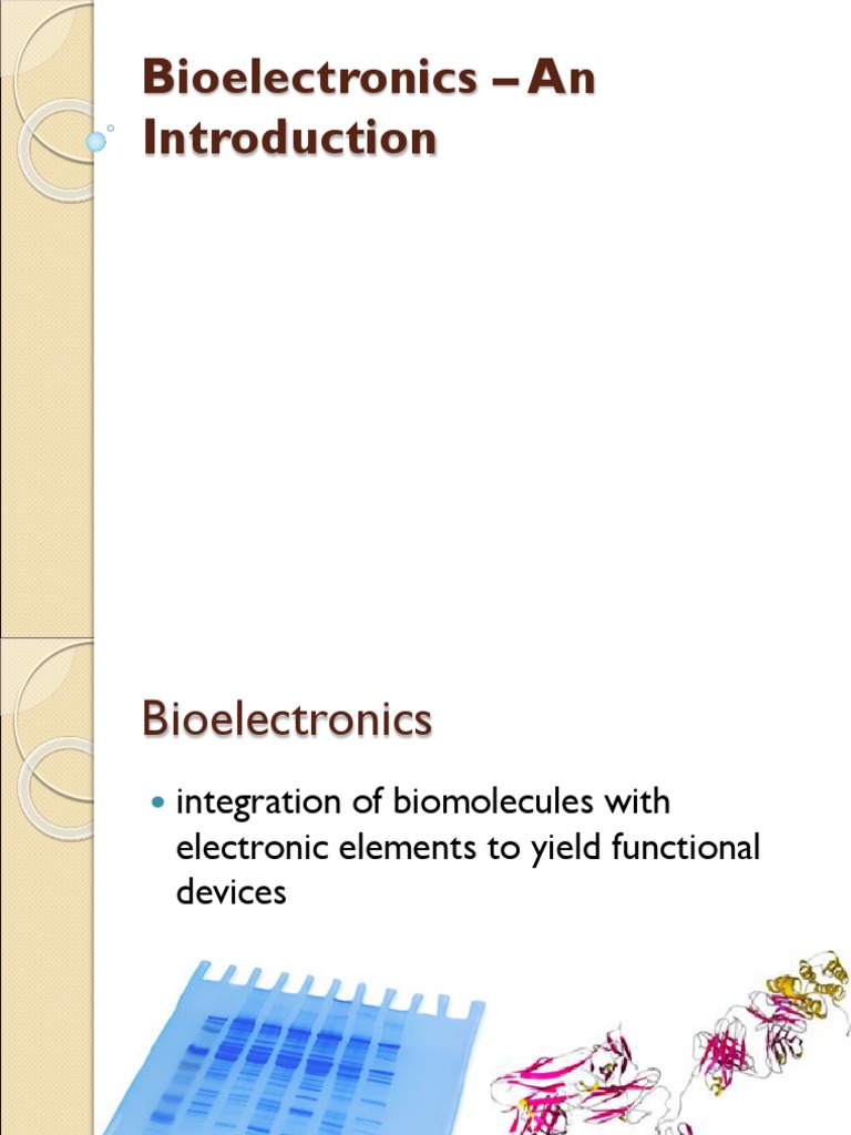 Bioelectronics An Introduction.ppt Biosensor Materials Science