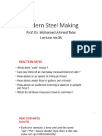 Modern Steel Making: Prof. Dr. Mohamed Ahmed Taha Lecture No.06