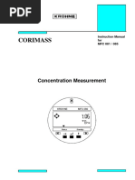 Corimass Concentration Measurments