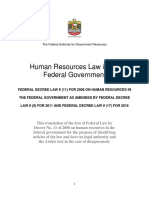 Human Resources Law in The Federal Government