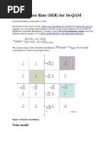 Symbol Error Rate (SER) For 16-QAM: Noise Model