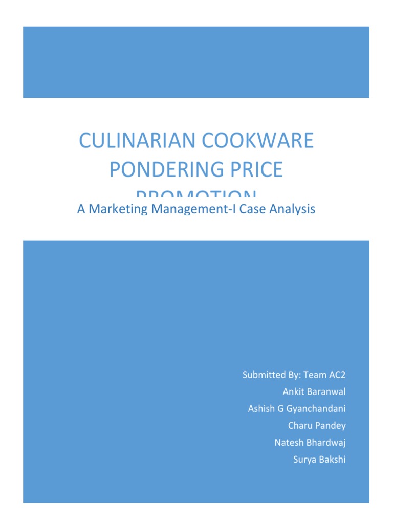 Culinarian Cookware Case PDF | PDF | Retail | Brand