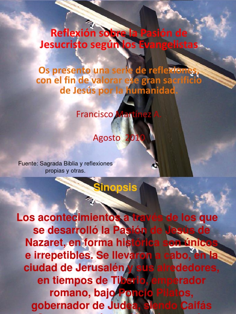 Reflexiones sobre la Pasión de Cristo | PDF | Jesús | María, madre de Jesús