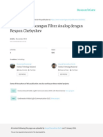 Simulasi Perancangan Filter Analog Dengan Respon Chebyshev: December 2013