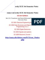 Anna University ECE 3rd Semester Notes