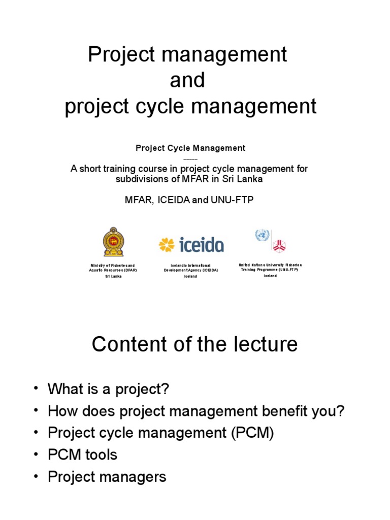 Project Cycle Management Training Guide | PDF | Project Management ...