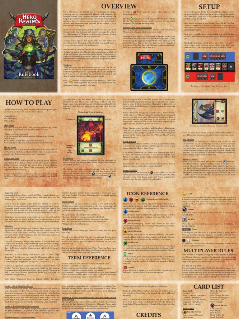 Hero Realms Rules Web | PDF | Playing Cards | Gaming
