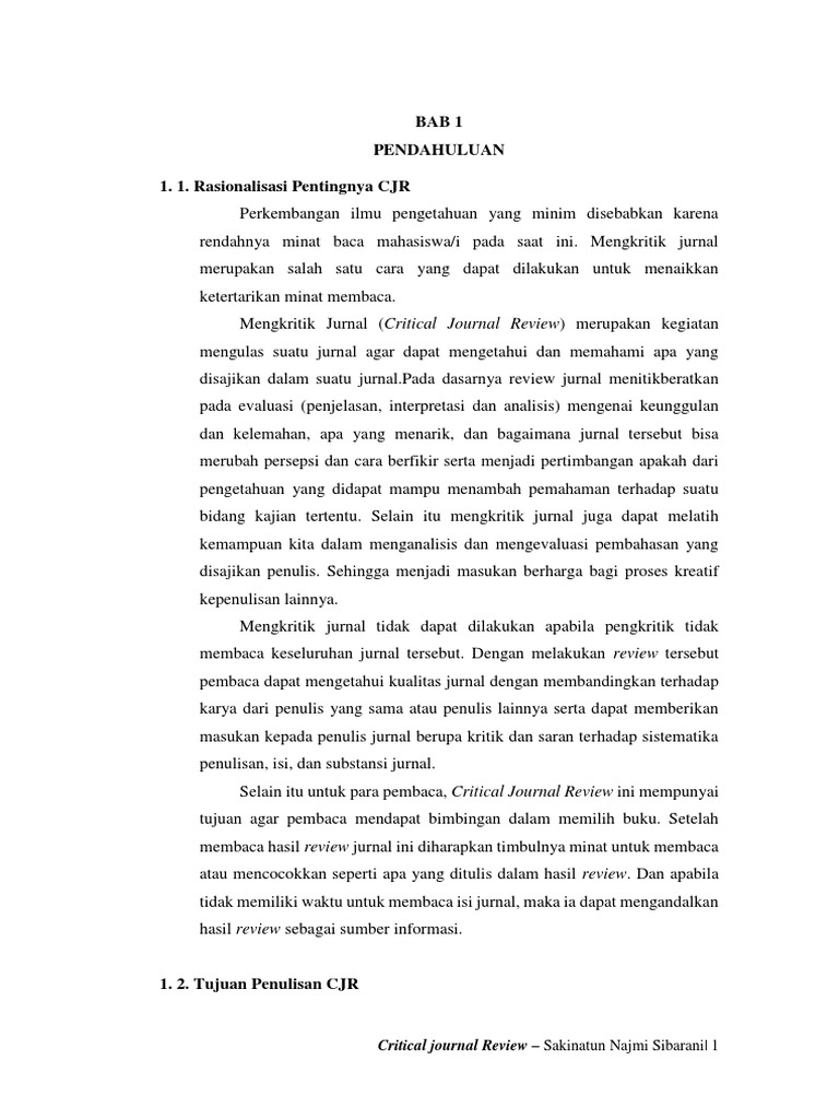 Contoh Critical Jurnal Review Filsafat Pendidikan Terbaru Yang Baik Dan Benar Contohjurnal