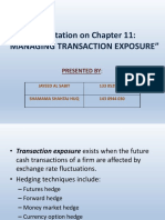 Presentation On Chapter 11: "Managing Transaction Exposure": Presented by