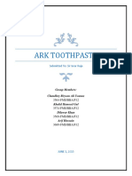 Ark Toothpaste: Submitted To: Sir Israr Raja