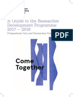 A Guide To The Researcher Development Programme 2017 - 2018: Postgraduate Arts and Humanities Centre (PAHC)