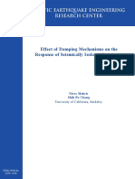 Damping Mechanisms Effect on Response of Seismically Isolated Structures