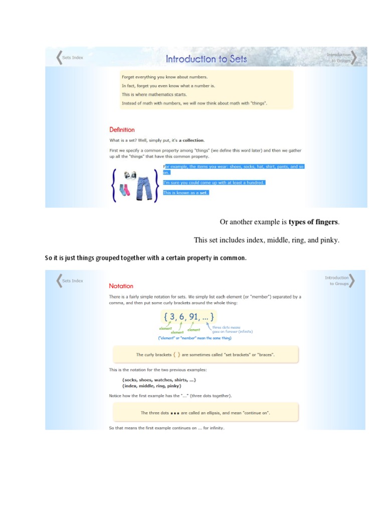 Introduction to set theory pdf empty set infinity