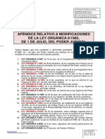 Apéndice Relativo a Las Modificaciones Realizadas en La LOPJ