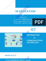 Ict in Education: Pdfdu PPT To PDF Trial