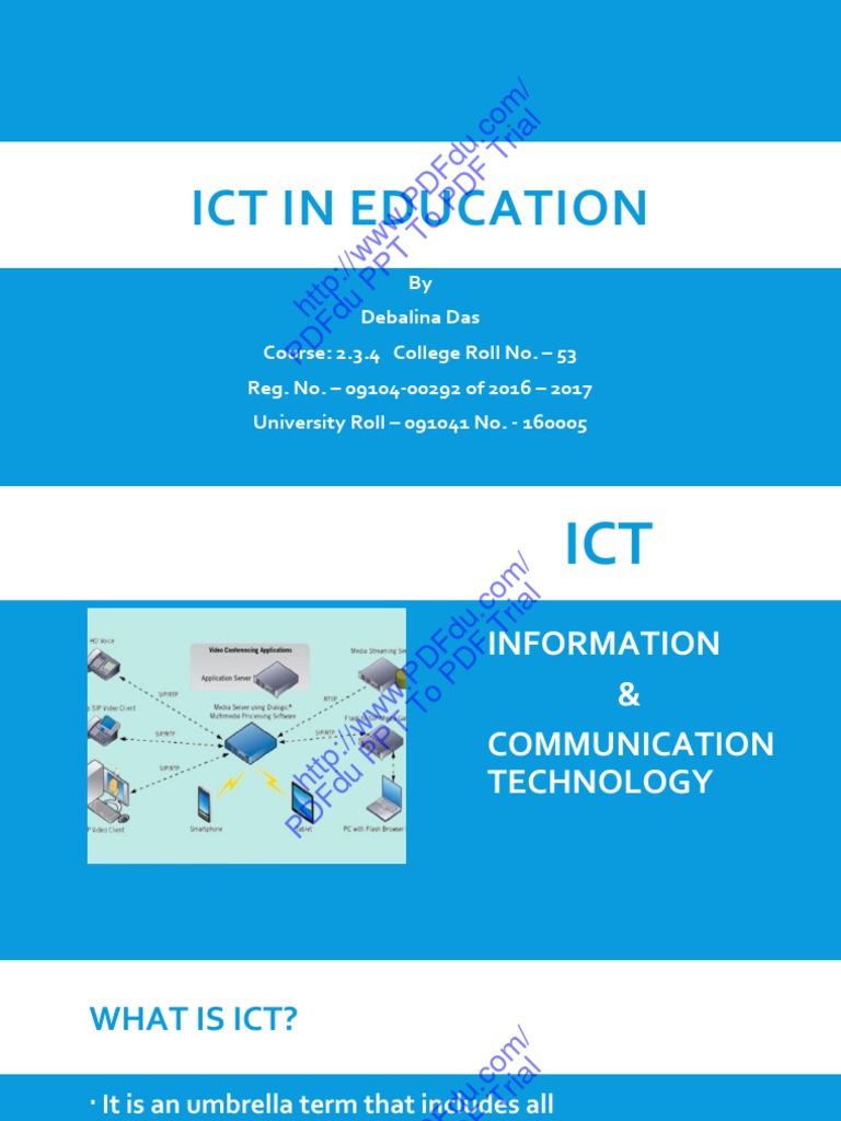 ICT in Education PPT 2.3.4 | PDF | Educational Technology | Cognition