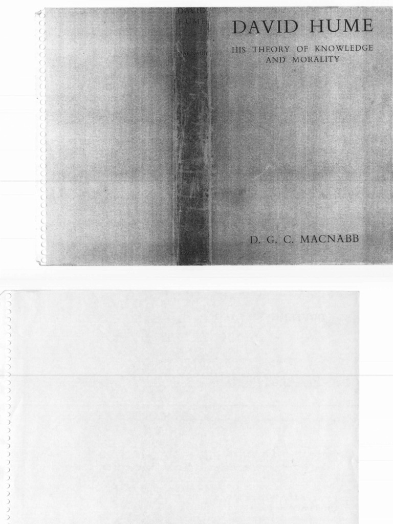 David Hume, His Theory of Knowledge and Morality PDF David Hume