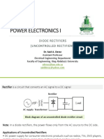 EE 442 Power Electronics I: Diode Rectifiers (Uncontrolled Rectifiers)