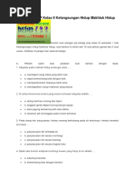 Soal Sistem Koordinasi Saraf Kelas 9 Smp