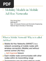 Mobility Models in Mobile Ad Hoc Networks