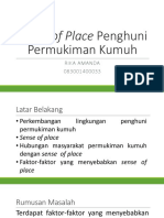 Sense of Place Penghuni Permukiman Kumuh