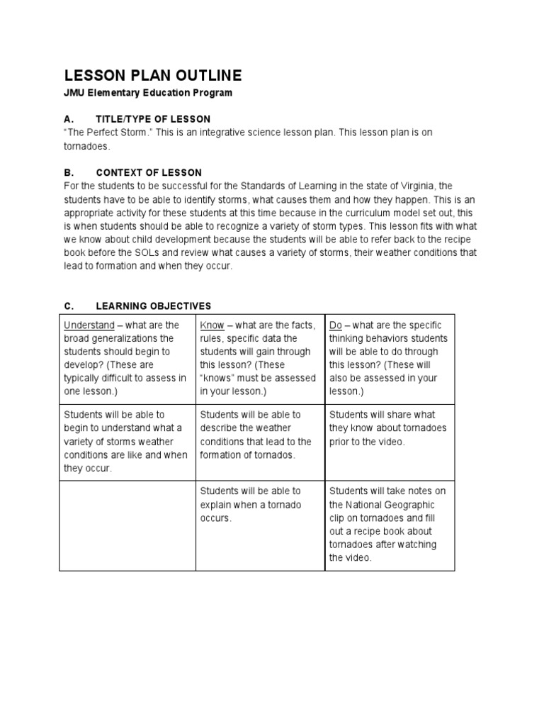 Tornadoes Spinelli | PDF | Tornadoes | Lesson Plan