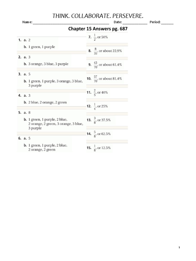 Chapter 15 Answers Worksheet | PDF | Business | Finance & Money Management