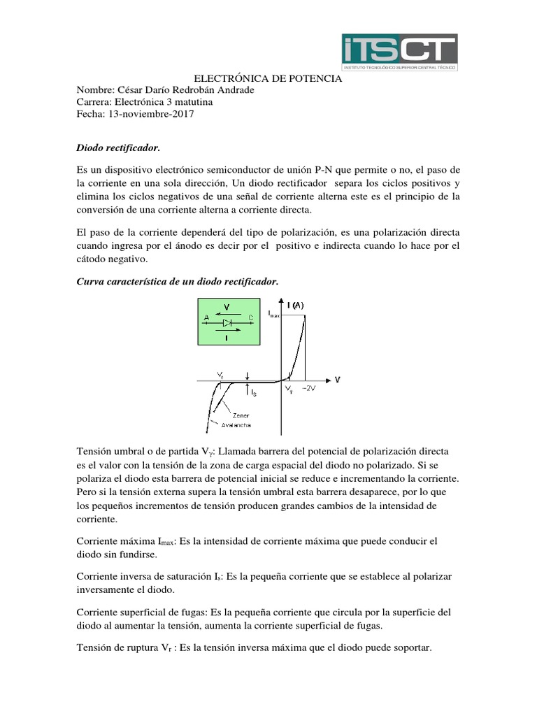 An analysis of rectifier diodes Their characteristics, operation, and