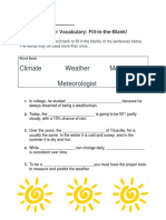 Weather Vocabulary Assessments