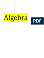 Algebra