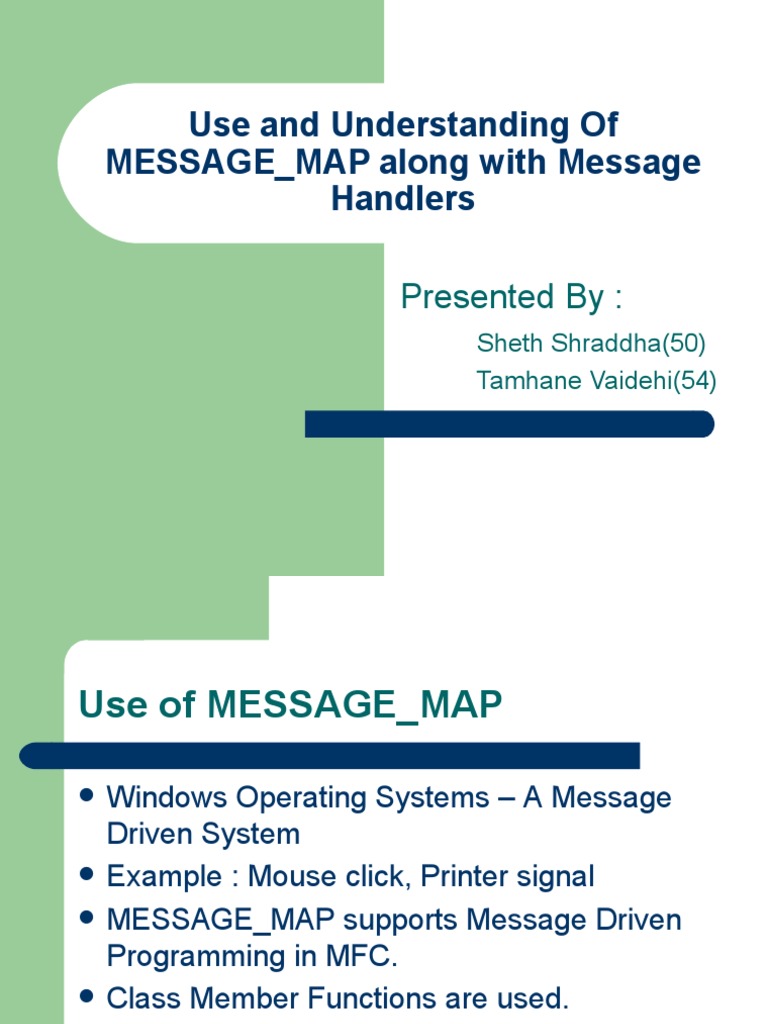 Understanding MESSAGE_MAP in MFC | PDF