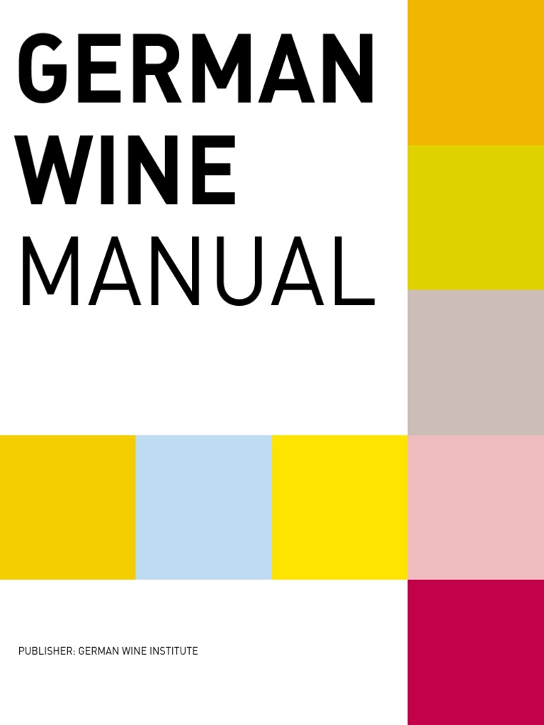 German Wine Manual PDF Viticulture Wine