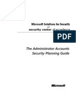 The Administrator Accounts Security Planning Guide