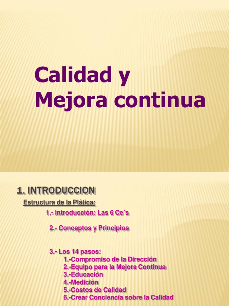 Mejora Continua y Calidad Empresarial | PDF | Calidad (comercial ...