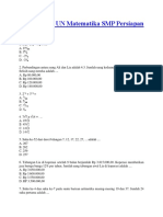 Latihan Soal UN Matematika SMP Persiapan 2014