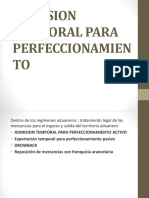 Admision Temporal para Perfeccionamiento