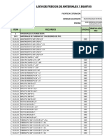 Costos de Insumos para La Segunda Ficha 2017