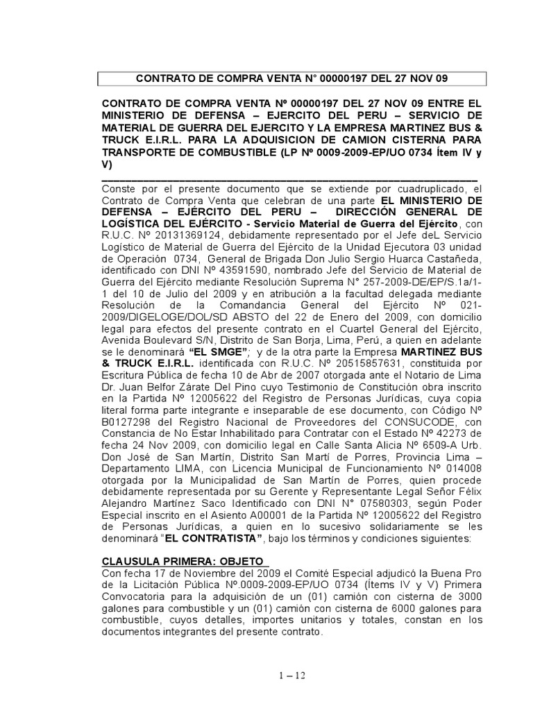 Modelo de Contrato U Orden de Compra o de Servicio | PDF | Eje | Tanques