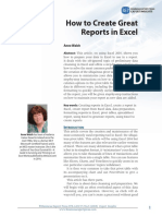How To Create Great Reports in Excel: Anne Walsh