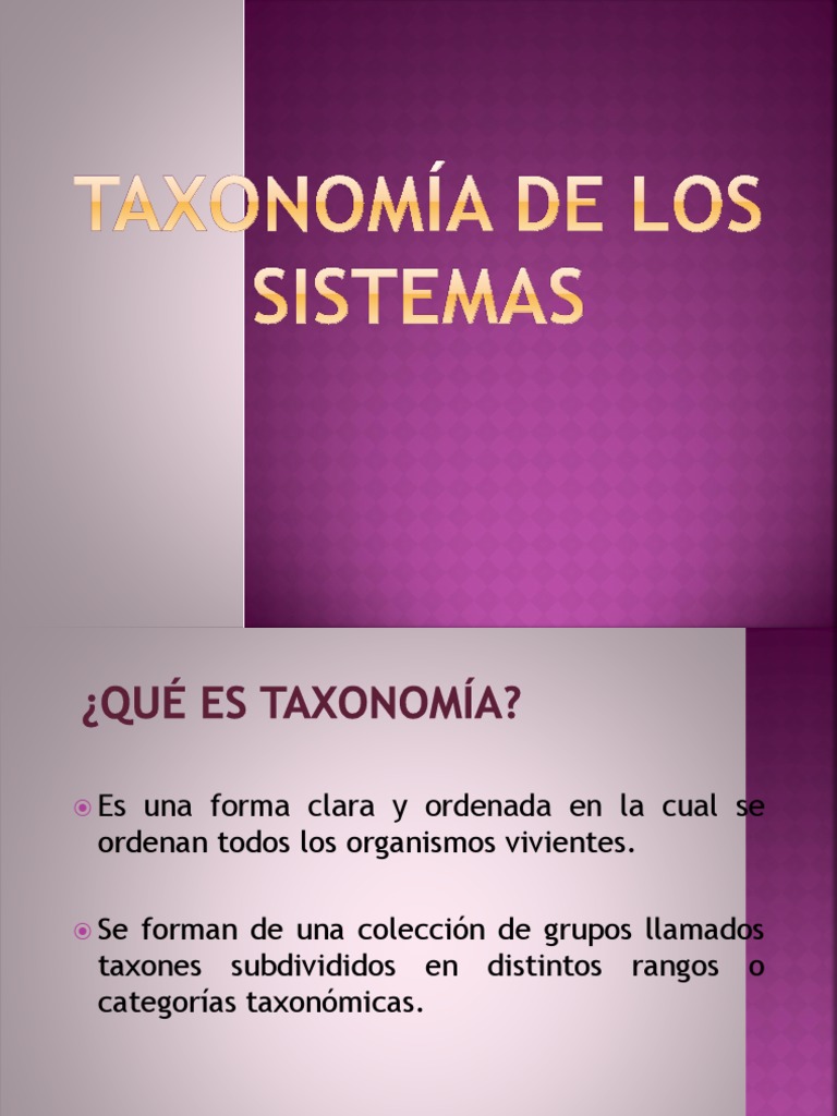 Taxonomía de Los Sistemas Unidad 3 Taxonomía (biología) Comportamiento