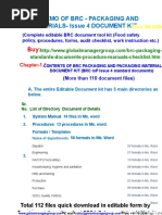 BRCGS Packaging Issue 7 Documentation Kit | PDF | Audit | Hazard ...