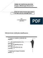 Balances en Circuitos de Molienda y Estimación de Parámetros