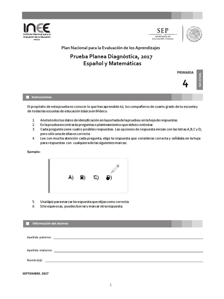 Prueba Planea Diagnostica 2017 | PDF | Arco iris | Naturaleza