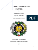 Technology in Use: Laser Printer: Fernando (170403086) Supriadi (170403091) Tasya Amalia (170403114)