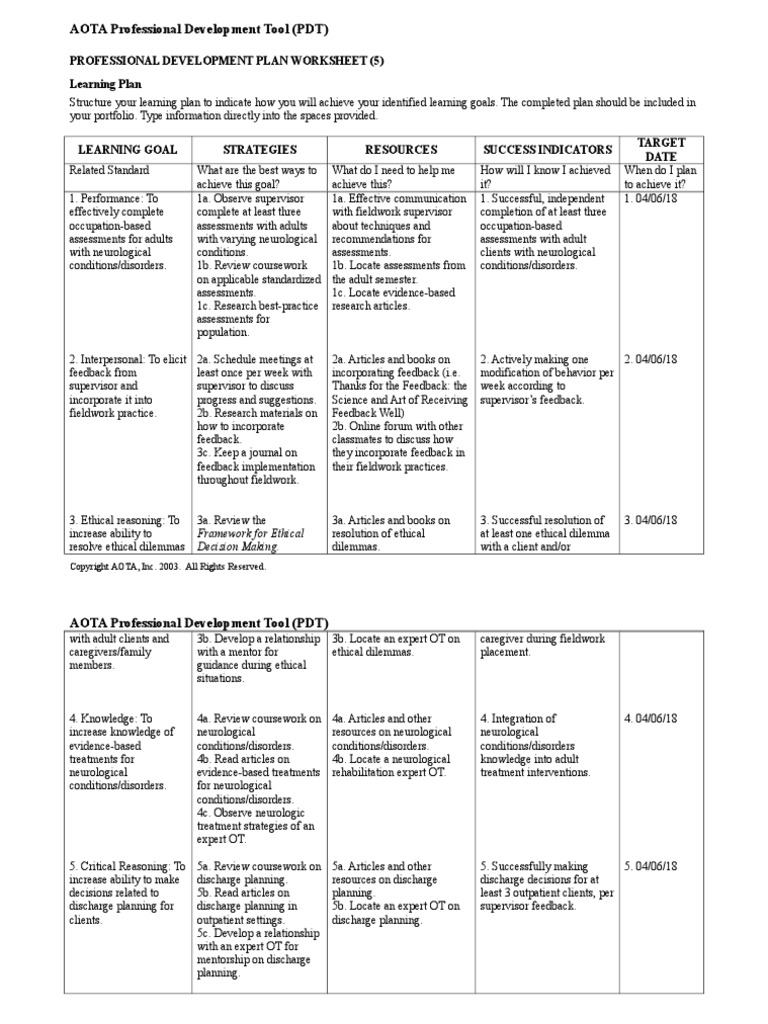 Professional Development Plan | PDF | Field Research | Educational ...