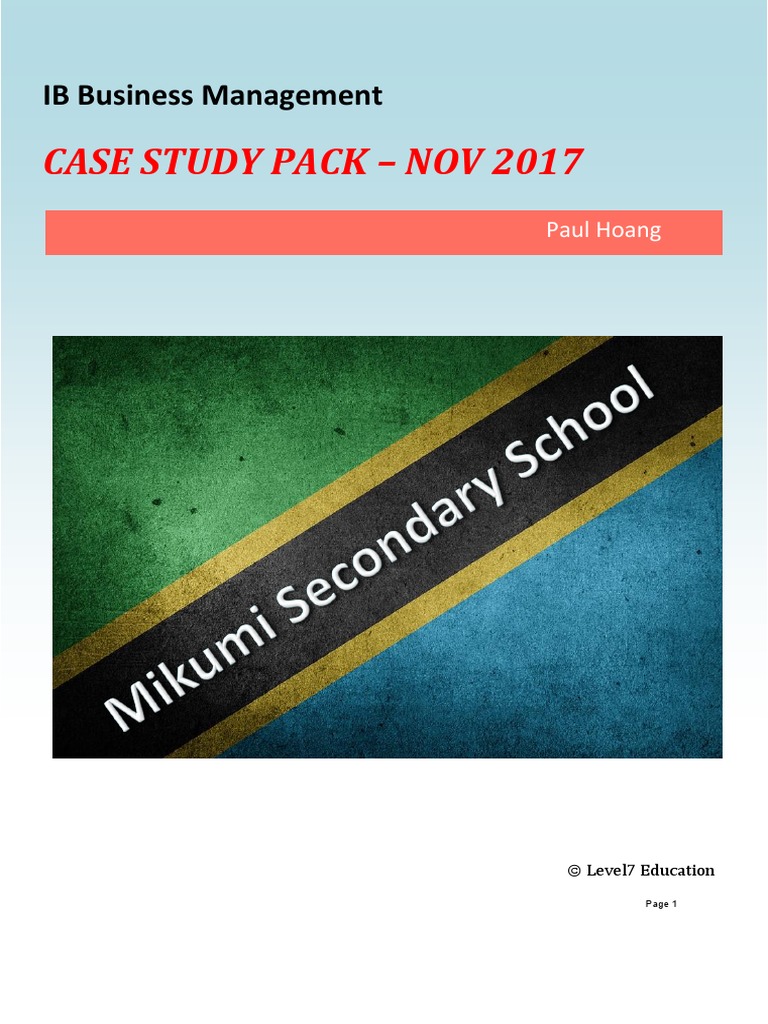 Case Study Pack November 2017 Paul Hoang Download Free PDF
